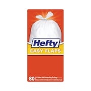 Hefty 13 gal Trash Bags, 58 in x 28 in, Standard-Duty, 0.8 mm, White, 80 PK E84563